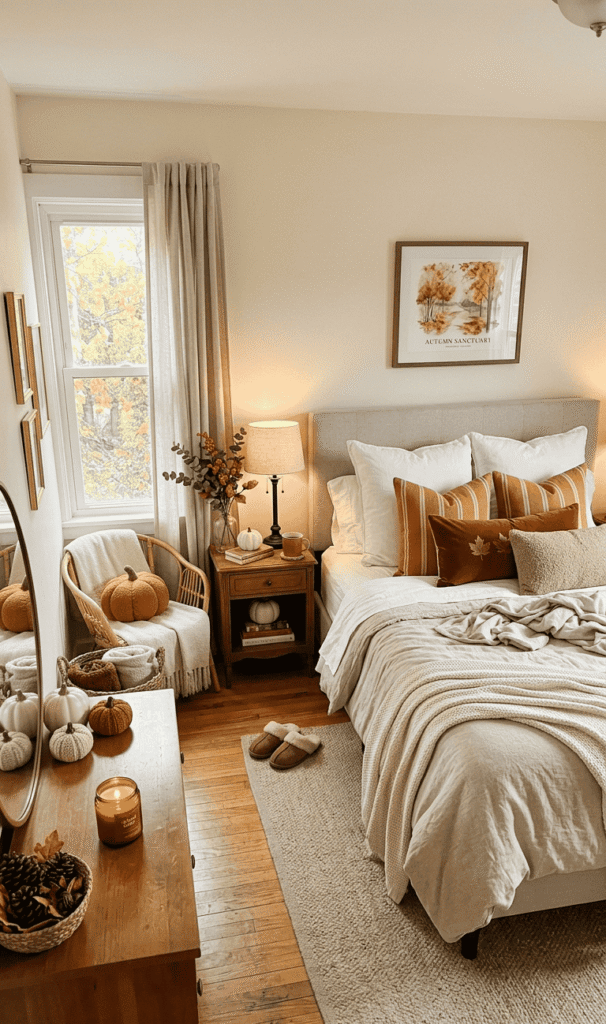    Bedroom With Neutral Base with Seasonal Accents