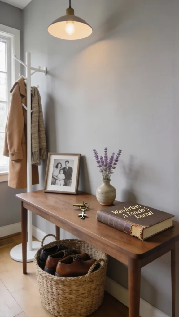 Entry Table with  Personal Items