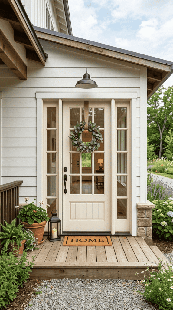 Farmhouse Style Glass Entry Door