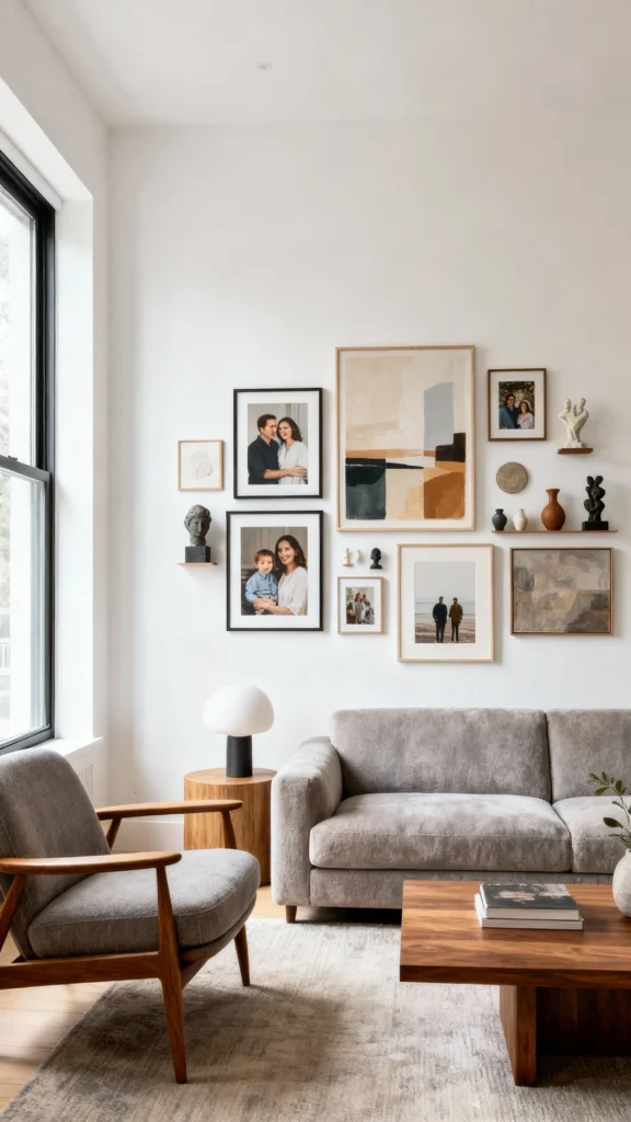 Gallery Wall with Personal Art