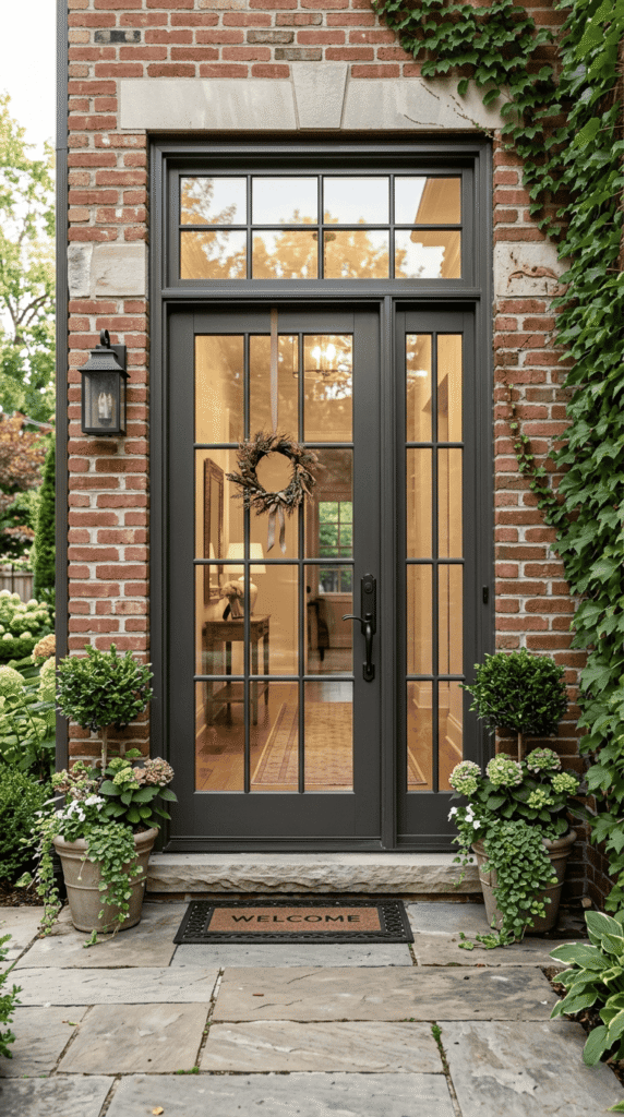 Glass Entry Door with Transom Window