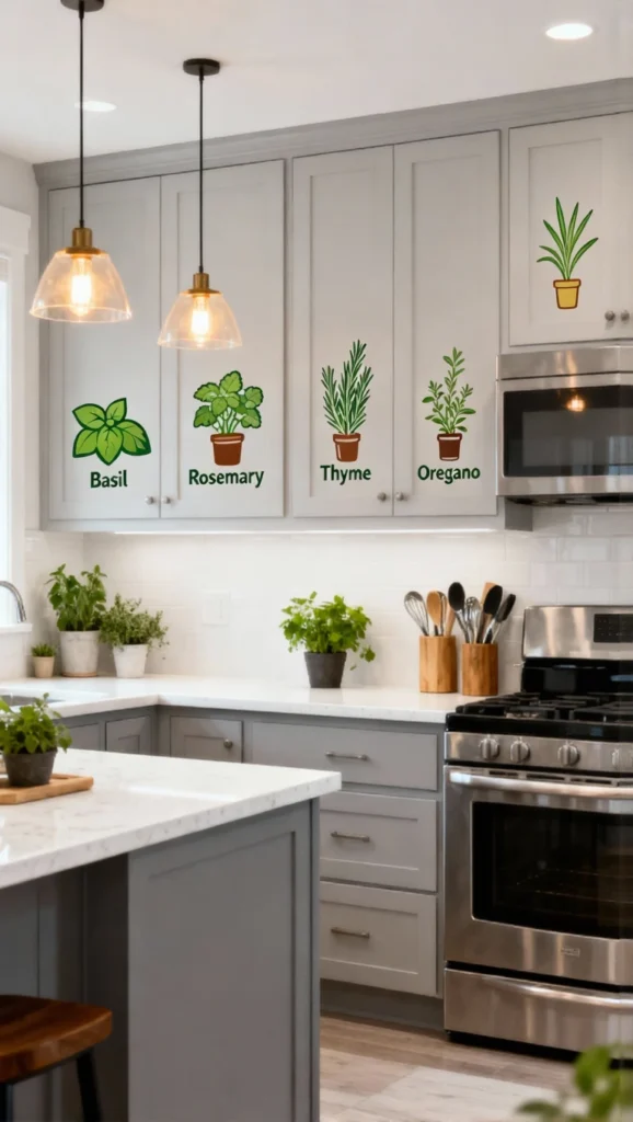 Herb and spice stickers