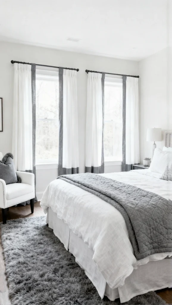 Layered Gray and White Textiles