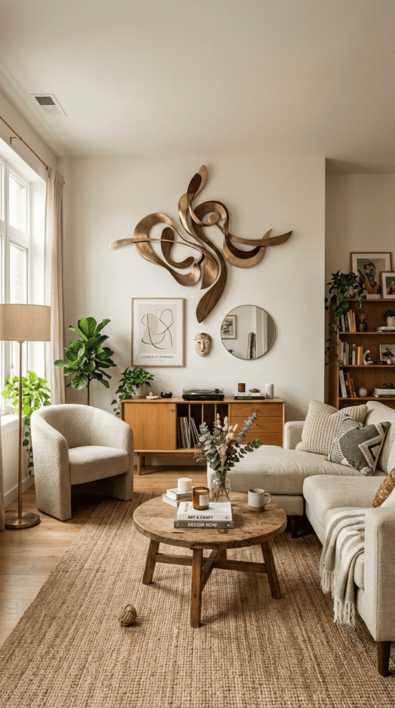 Living Room With Sculptural