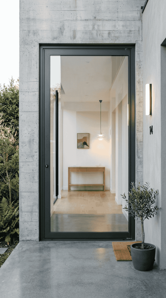 Minimalist Glass Entry Door