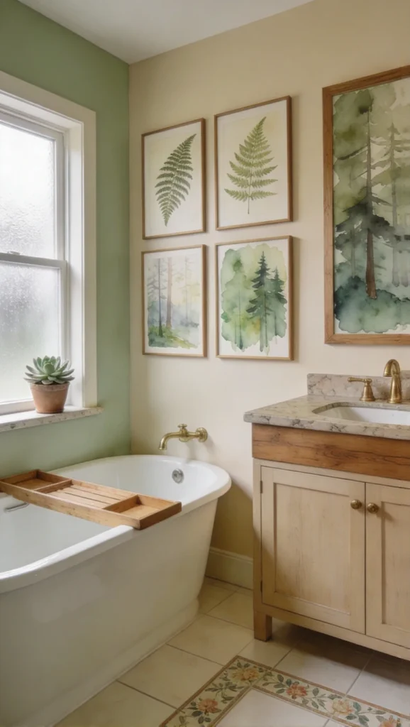 Bathroom Nature Inspired Wall Art
