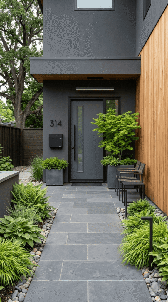 Outdoor Entry with Coordinated Color Palette