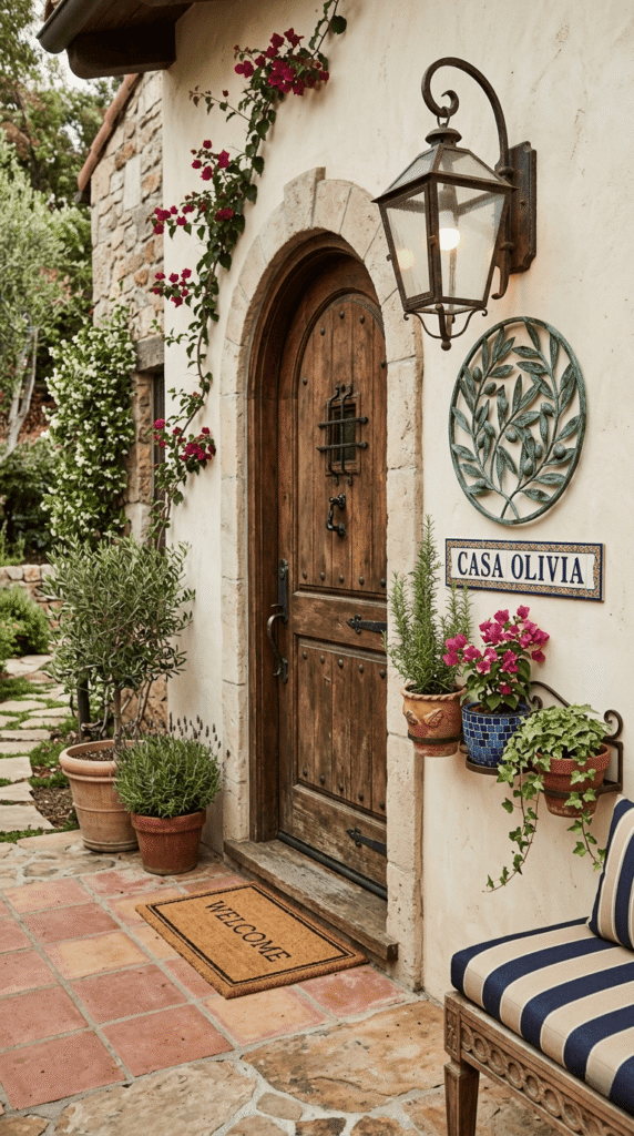   Outdoor Entry with Wall Decor That Completes the Entry