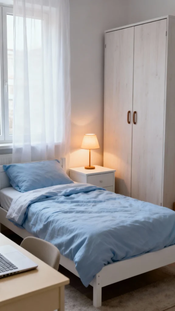 Small Bedroom That Keep the Color Palette Consistent