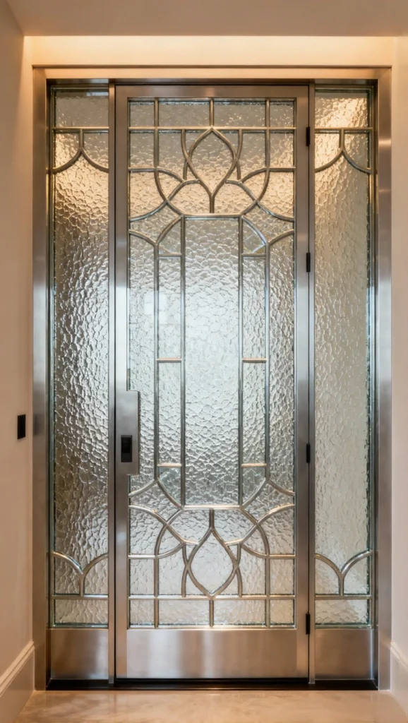Textured Glass Entry Door