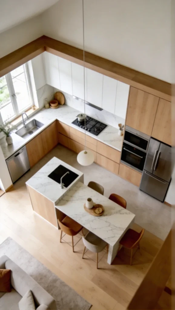 above kitchen cabinet with Lightly Styled Look