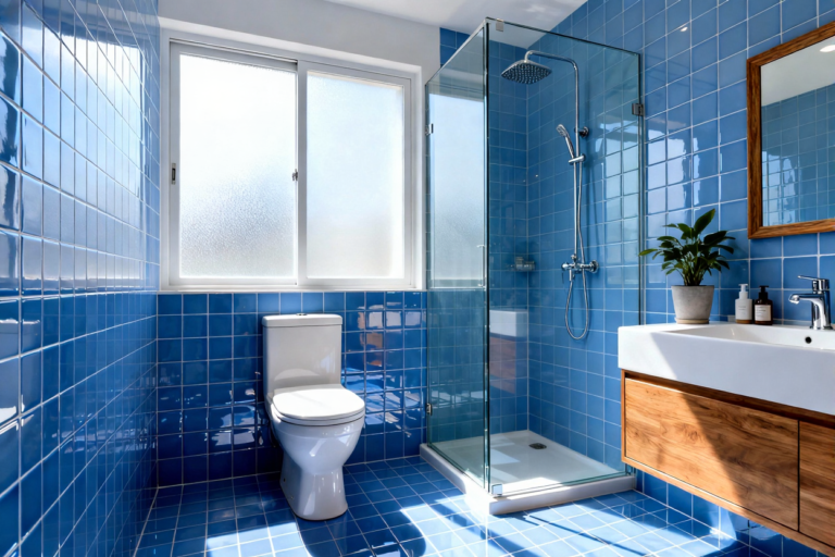 Blue Tile Bathroom