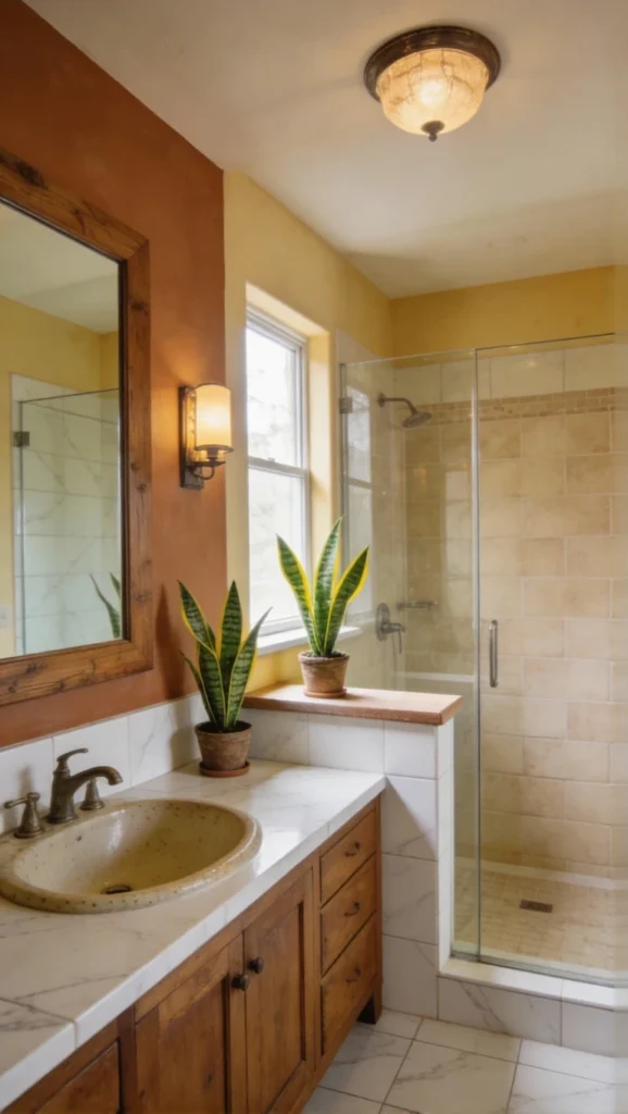 western bathroom with Plants