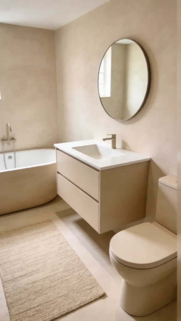 Beige Pain Bathroom