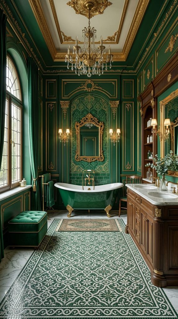 Green and Gold bathroom