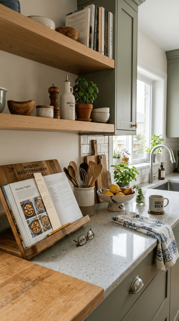 Kitchen With Cookbook stand  , Counter Decor