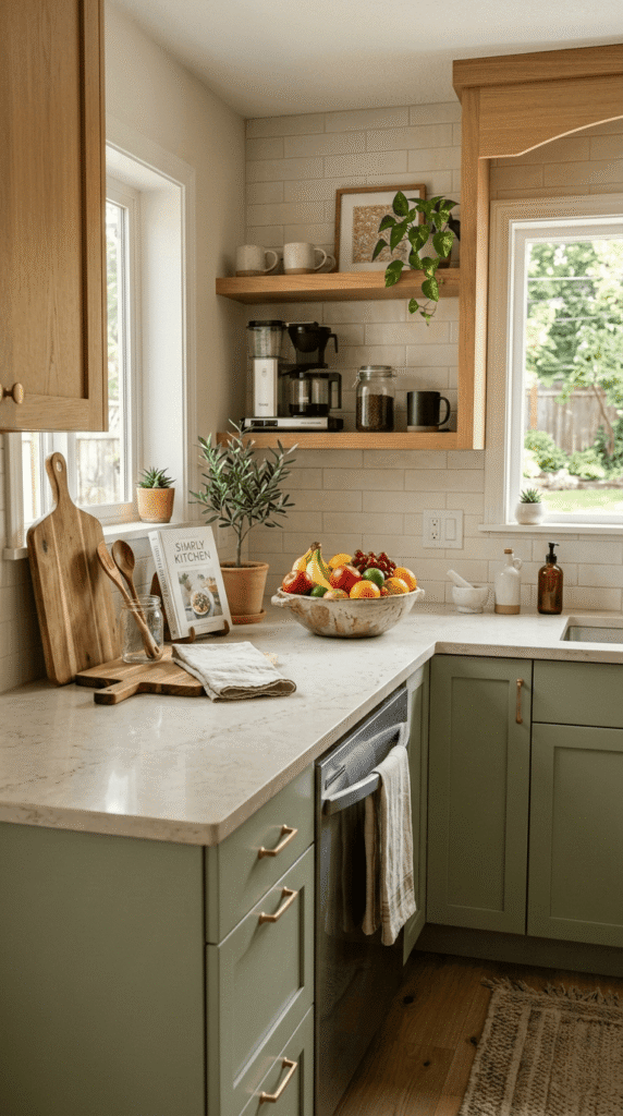 Kitchen With Fruit bowl , Counter Decor