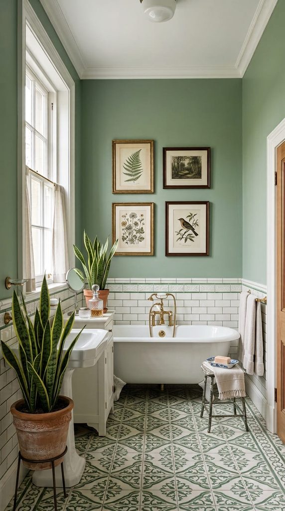 Nature Indoors with Wall Art bathroom