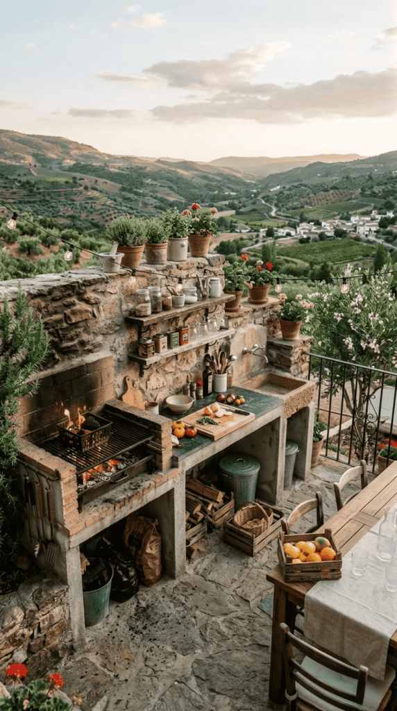 Outdoor Kitchen with simple grill station