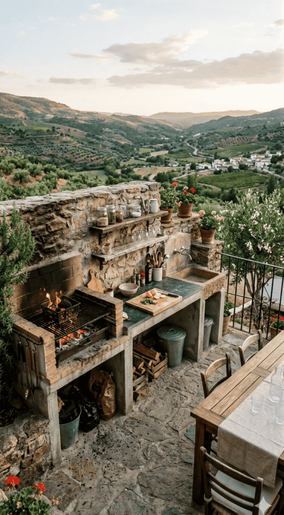  Outdoor Kitchen with simple grill station