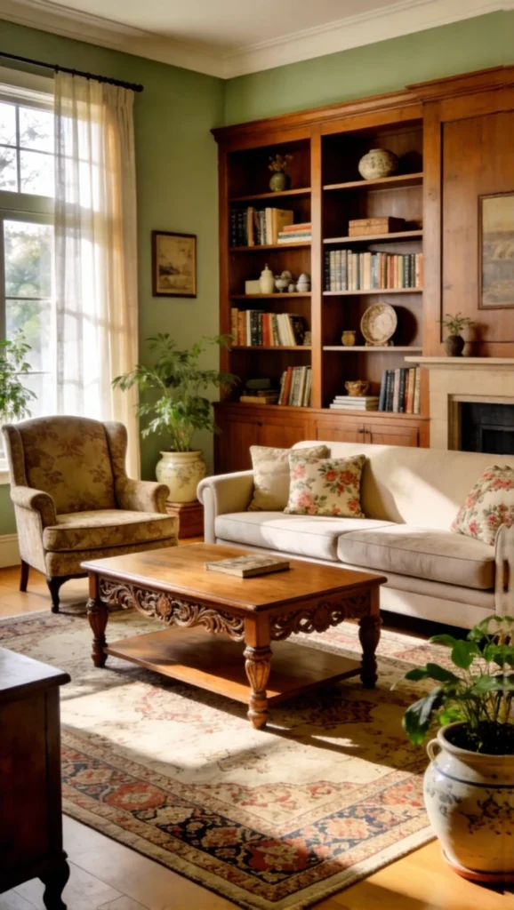 Vintage Inspired Cottage Living Room