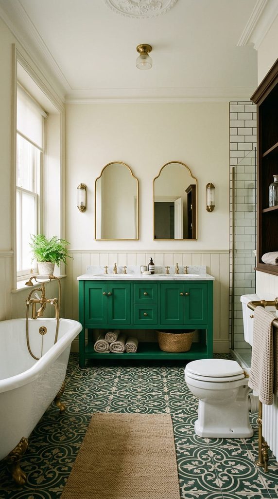 bathroom Statement Green Vanity
