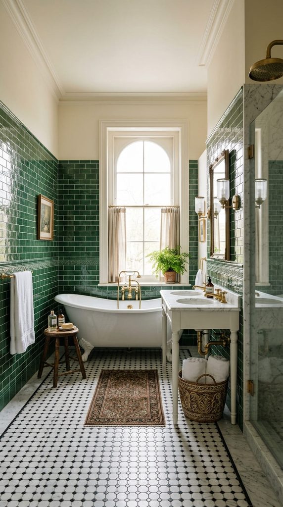 bathroom Timeless Green Tiles