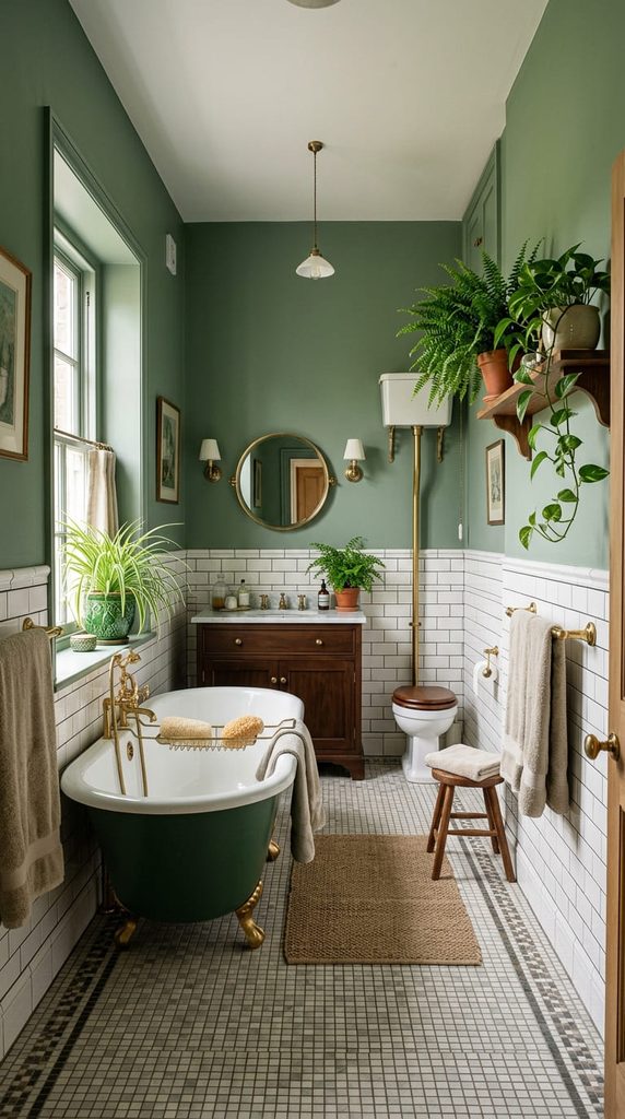 green bathroom Indoor Plants