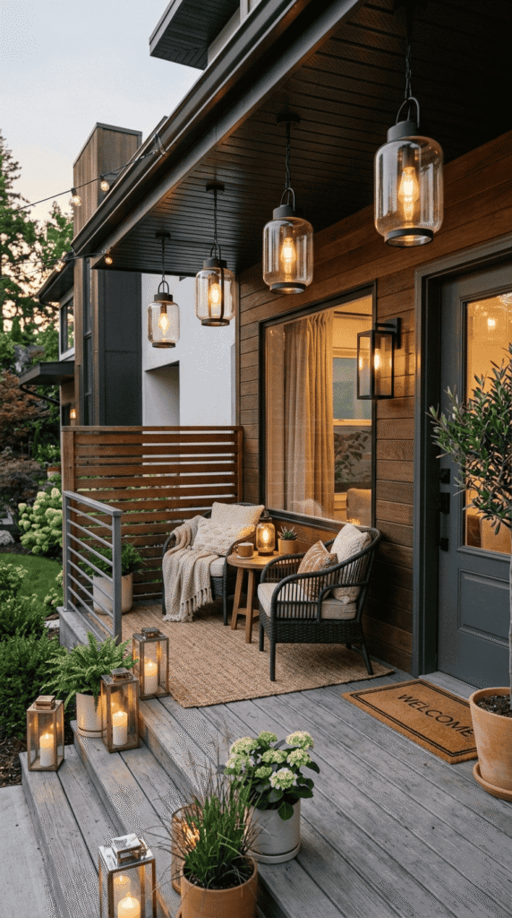 Porch With Use Lanterns 