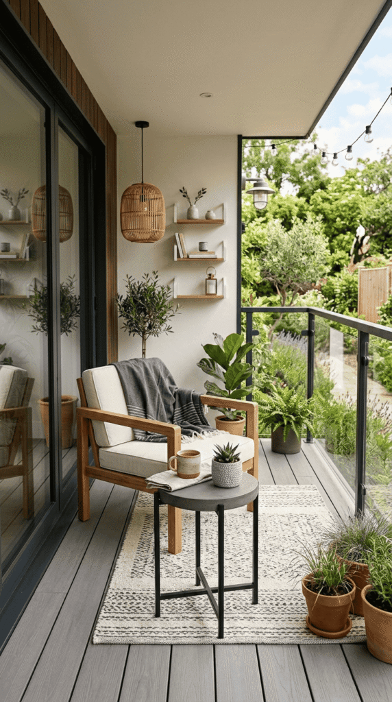 Porch With a Small Table 