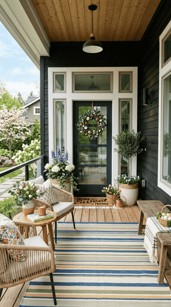 Porch With spring Seasonal Accessories 