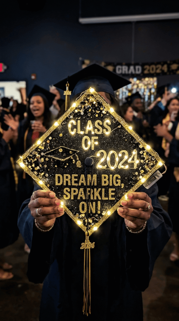 Graduation Cap ,LED Fairy Light Cap