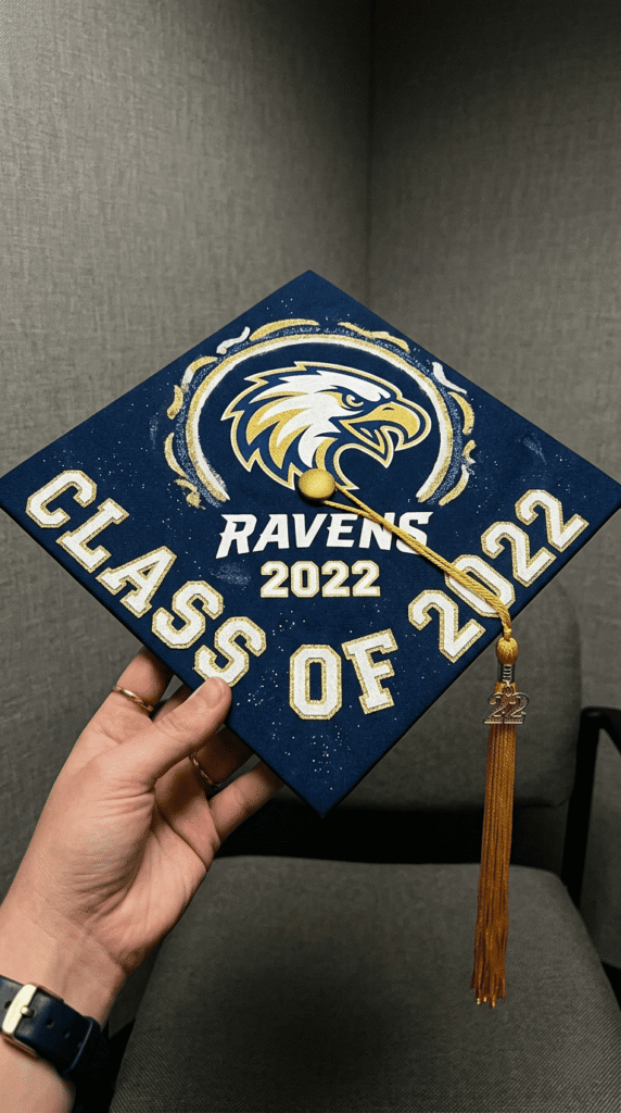 Graduation Cap , School Colors and Mascot Cap