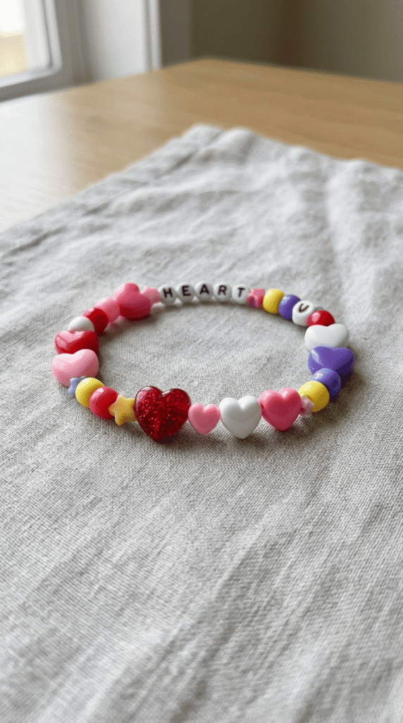 Kandi Heart Motif Bracelet