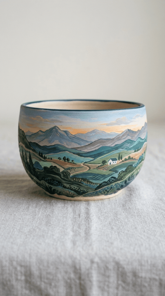 Layered Underglaze Landscapes