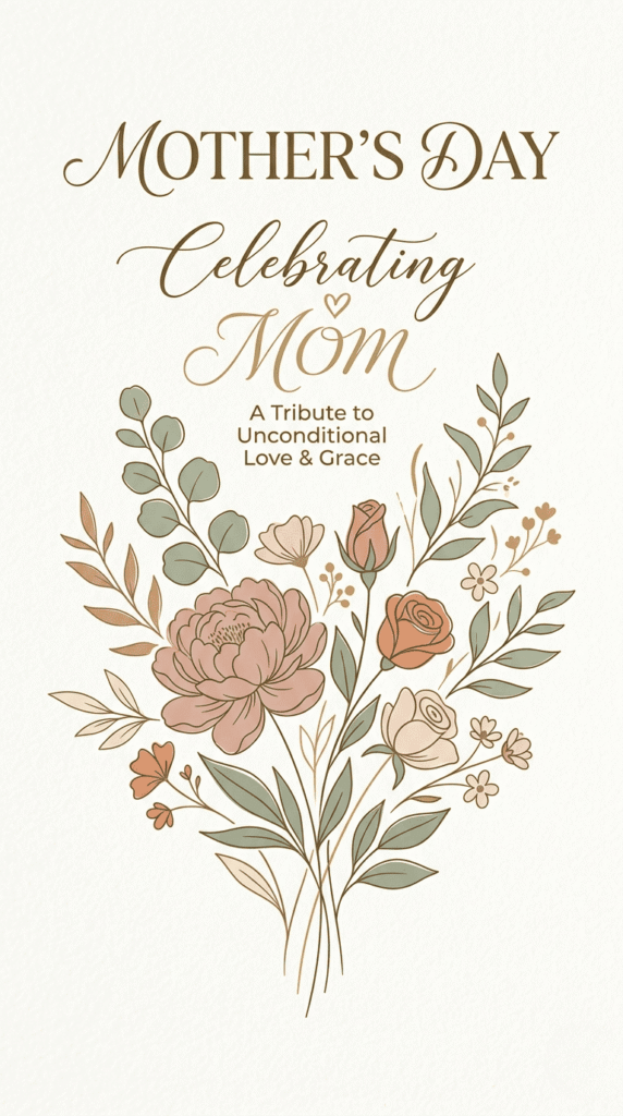 Mother’s Day Card , Minimalist and Elegant Styling