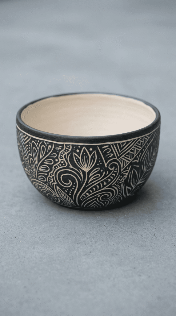 Pottery Painting , Sgraffito-Carved Designs