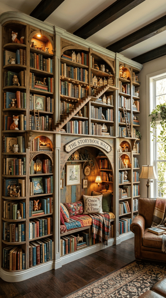 Whimsical , The Storybook Bookshelf Wall