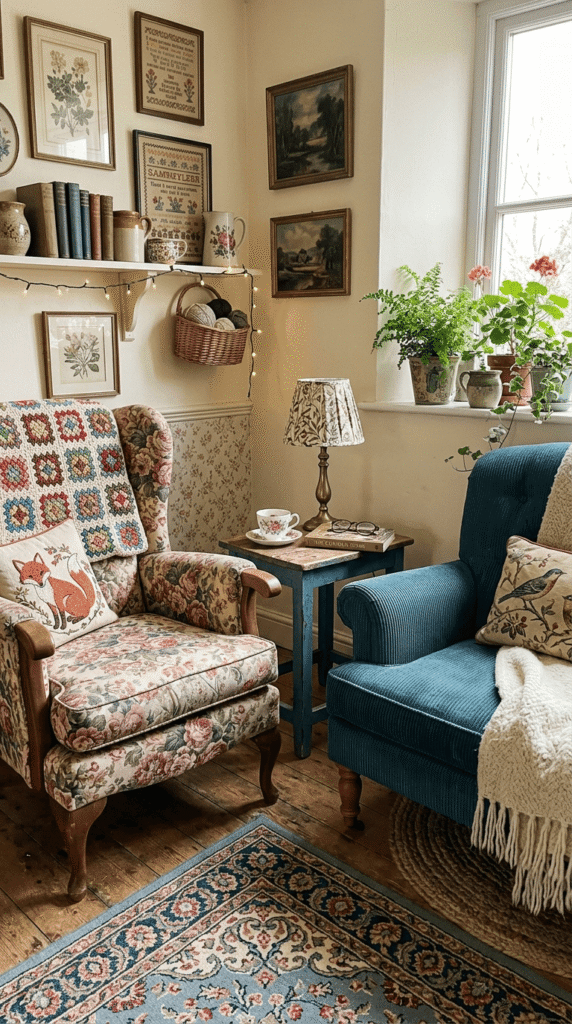 Whimsical design , Mismatched Grandmacore Armchairs