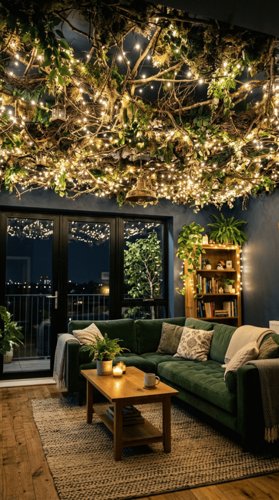 ,Whimsical design ,  The Fairy Light Forest Ceiling 