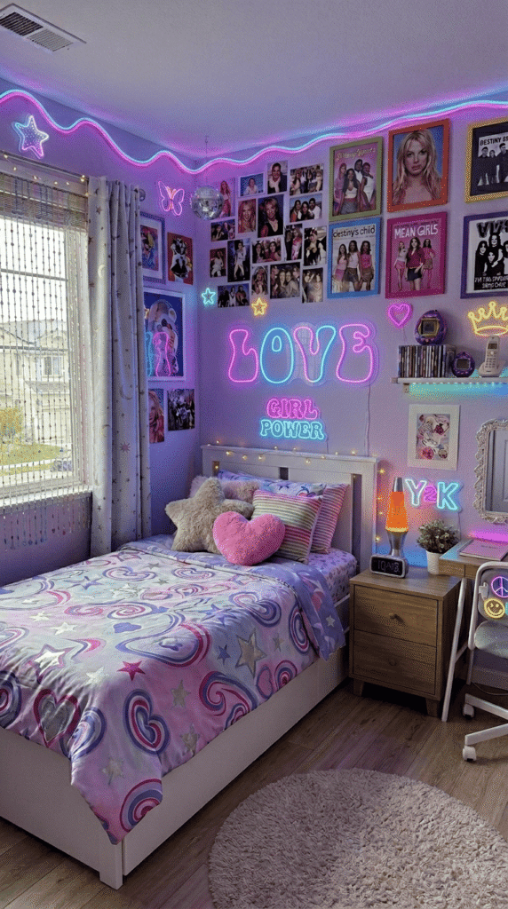 2000s Teen Bedroom , Funky Neon Sign or Light-Up Letters