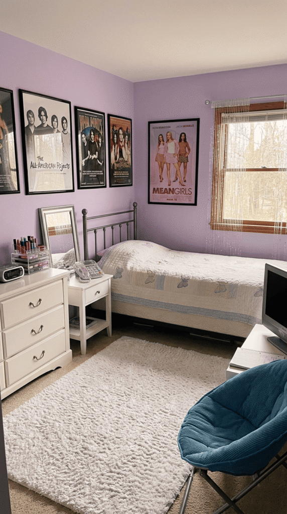 2000s Teen Bedroom ,  Shaggy Rug