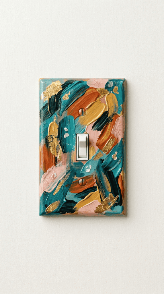 Abstract Brush Stroke  Switch Cover