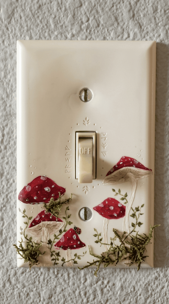 Aesthetic Mushroom Switch Cover