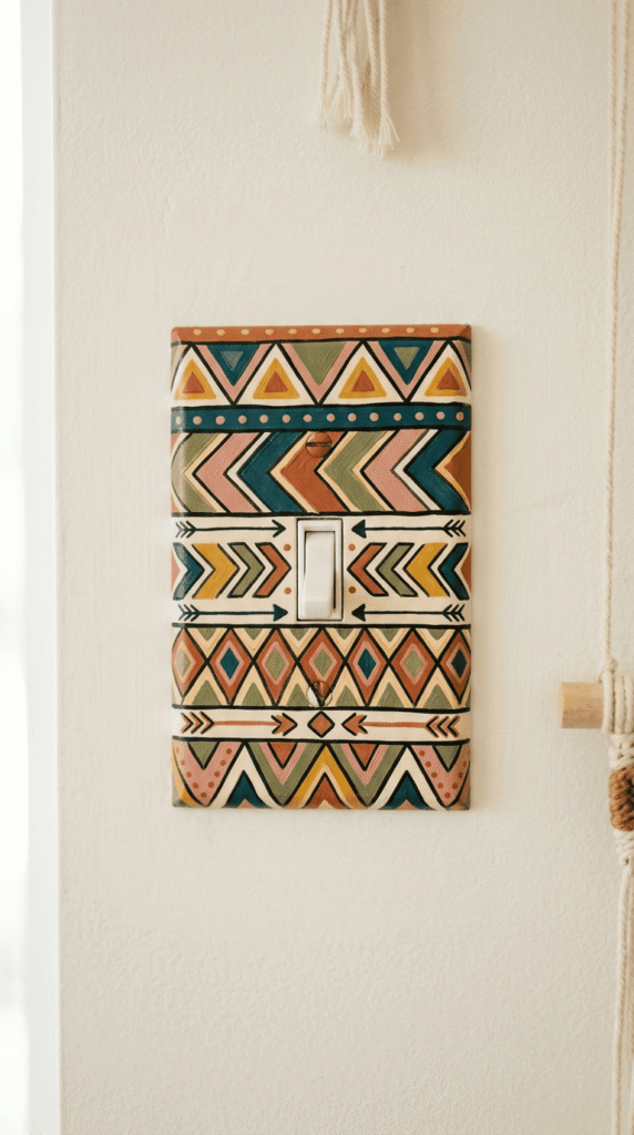 Boho Geometric Pattern  Switch Cover
