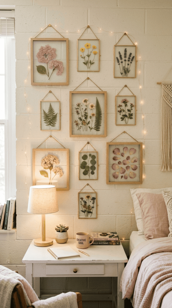 DIY Dorm Decor , Pressed Flower Frames