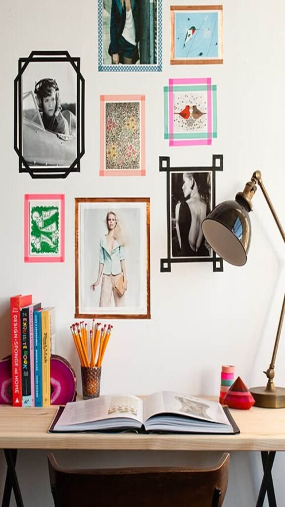 DIY Dorm Decor , Washi Tape Gallery Wall