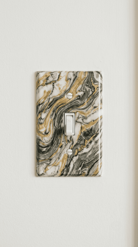 Marble Effect Light Switch Cover