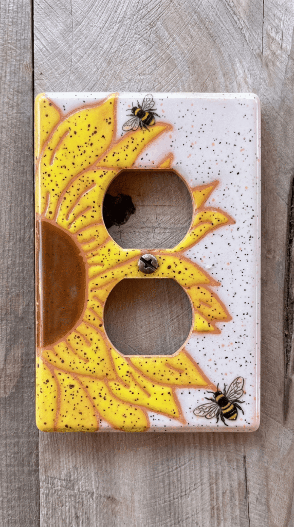 Sunflower Painted Switch Cover