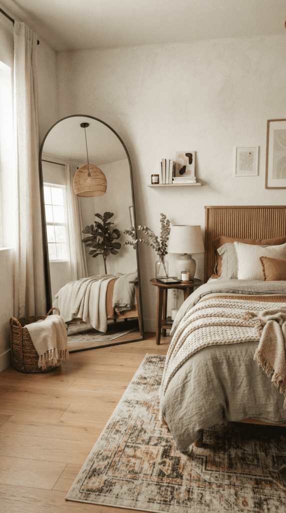 Bedroom Ideas for 2026 with Oversized Mirror Placement